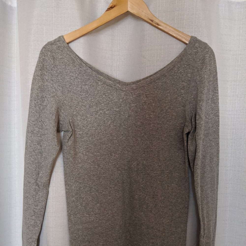 Everlane Pima Micro Rib Open V-Neck